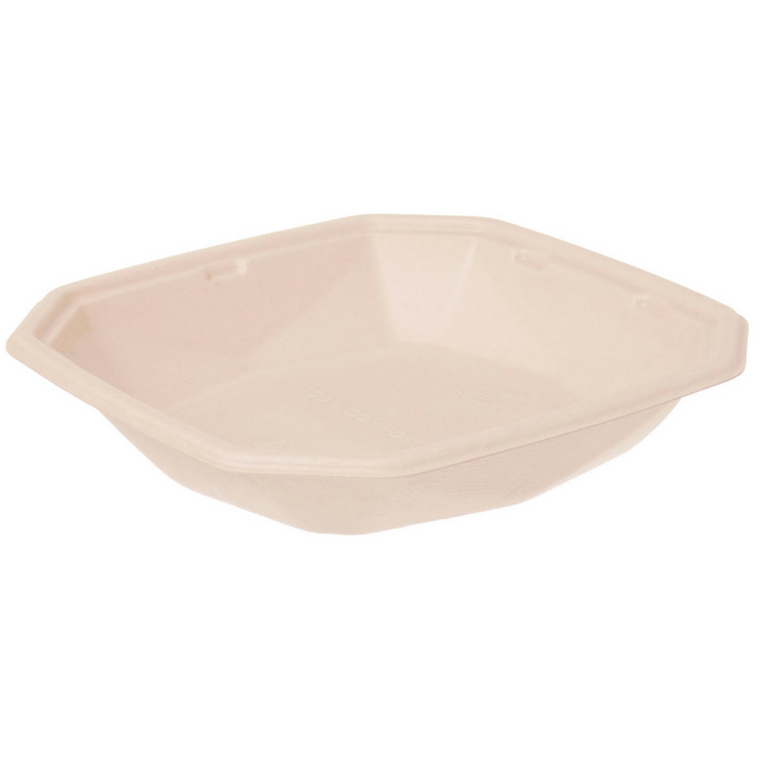 Salatschale Octa Bagasse 650ml - Ø 18,3 x 4,2cm