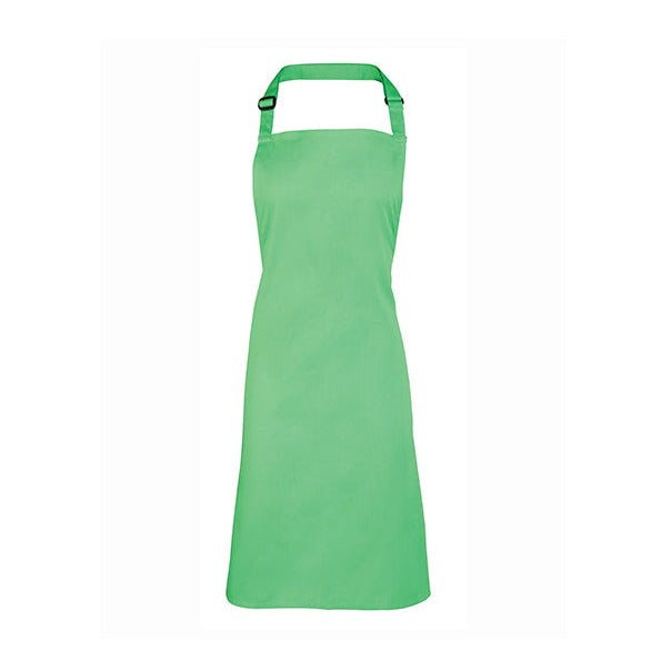 Tablier à bavette vert - taille universelle - 72 x 86 cm - 65% polyester / 35% coton