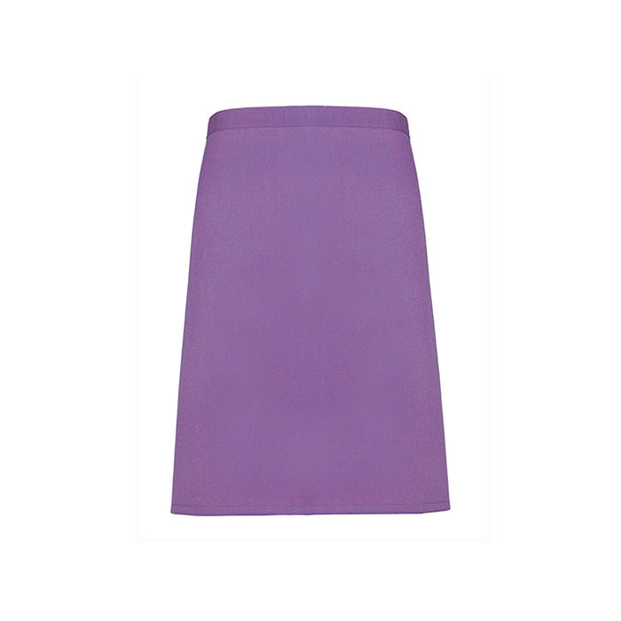 Tablier mi-long violet - taille universelle - 70 x 50 cm - 65% polyester / 35% coton