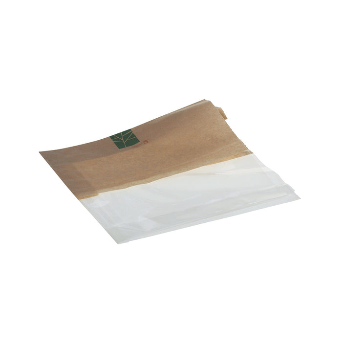 Sac sandwich 1/2 papier, 1/2 PLA - 210+2x35x230mm