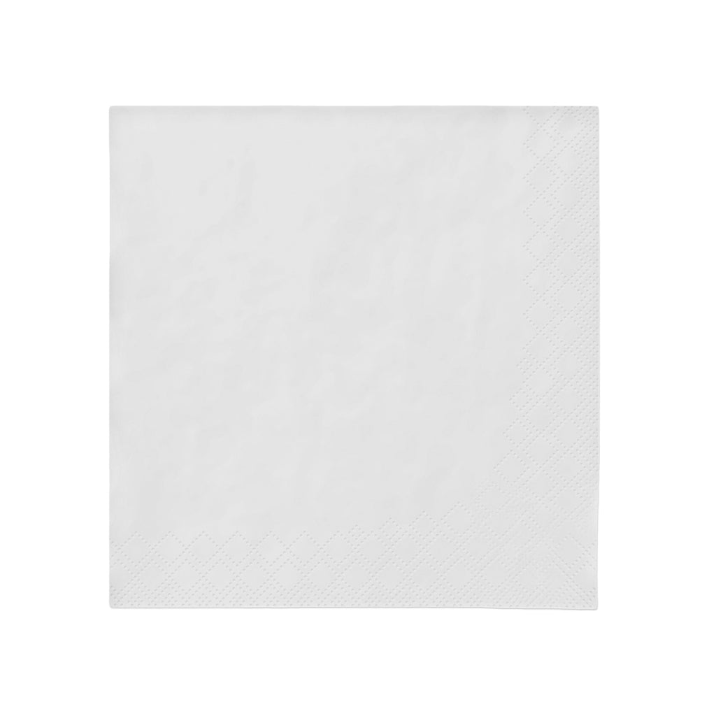 Serviettes en papier - carré blanc 33 cm 3 plis pli 1/4 — Wisefood